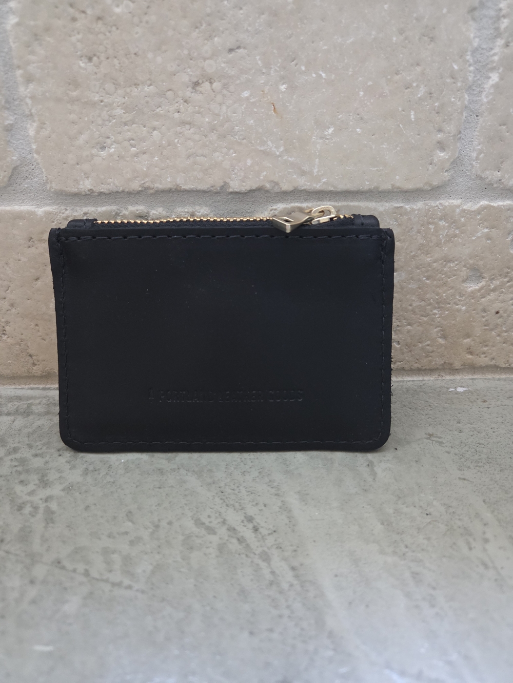 Portland Leather Black Snap Card Wallet - Picture 2 of 2